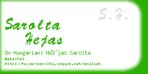 sarolta hejas business card